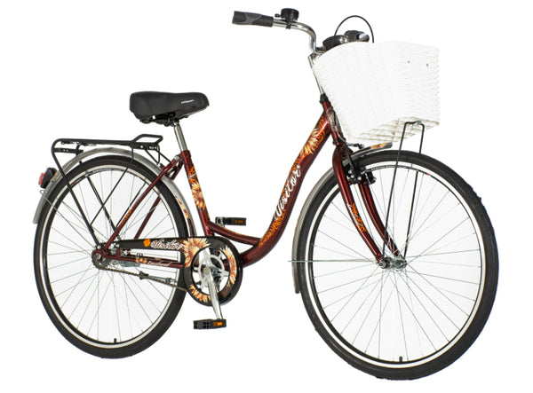 Bicikl city visitor lowland 26x1.3/8" 16" v-brake  kontra favorit 155-178cm (s/m) crveno narandžasti