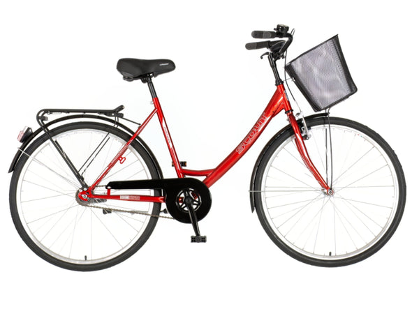 Bicikl city visitor partizan 26x1.3/8" 19" v-brake kontra favorit 155-178cm (s/m) crveni   i