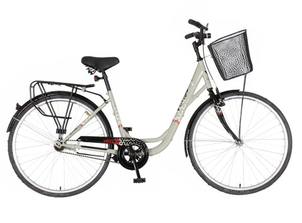 Bicikl city venssini diamante 26x1.3/8" 17" v-brake  kontra 155-178cm (s/m) sivi