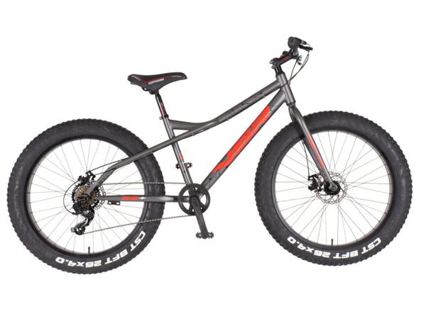 Bicikl fatbike visitor fat bike 26" 16" prednji i zadnji disk 7 brzina 158-175cm (m) sivo crveni