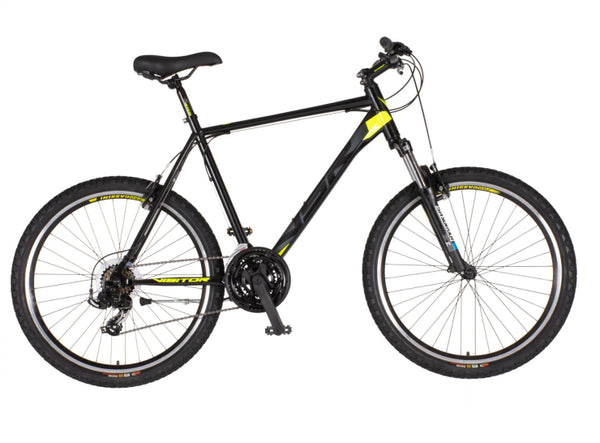 Bicikl mtb visitor master 26" am santur 22" v-brake  21 brzina 175-193cm (xl) crno žuti