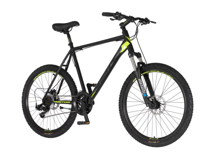 Bicikl mtb visitor master 26" am santur 22" disk hidraulika 21 brzina 175-193cm (xl) crno žuti