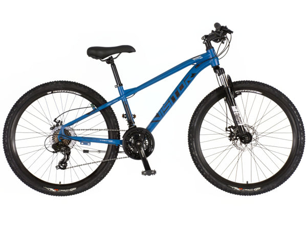 Bicikl mtb visitor cascade 26" amortizer 14" disk dupli 21 brzina 142-165cm (s) plavi