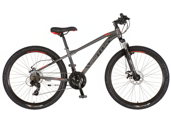 Bicikl mtb visitor cascade 26" amortizer 14" disk dupli 21 brzina 142-165cm (s) sivi