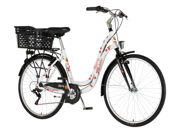 Bicikl fashion visitor cherry 28" alu 19" v-brake  6 brzina 155-178cm (s/m) belo crveni