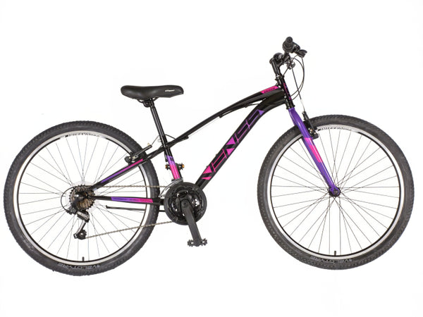 Bicikl mtb venssini arcadia 26" 12" v-brake  18 brzina 132-155cm (xs) crno ljubičasti