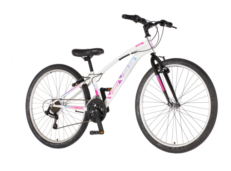 Bicikl mtb venssini arcadia 26" 12" v-brake  18 brzina 132-155cm (xs) belo roze