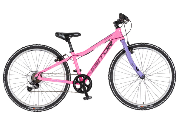 Bicikl mtb visitor proxy start 2.0 26" tvrda alu 13" v-brake 7 brzina 132-155cm (xs) roze