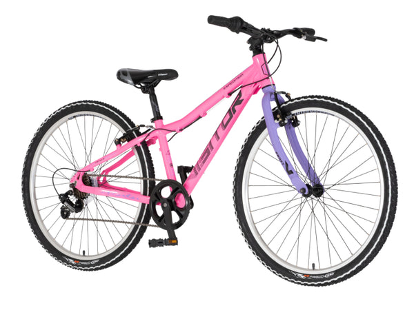 Bicikl mtb visitor proxy start 2.0 26" tvrda alu 13" v-brake 7 brzina 132-155cm (xs) roze