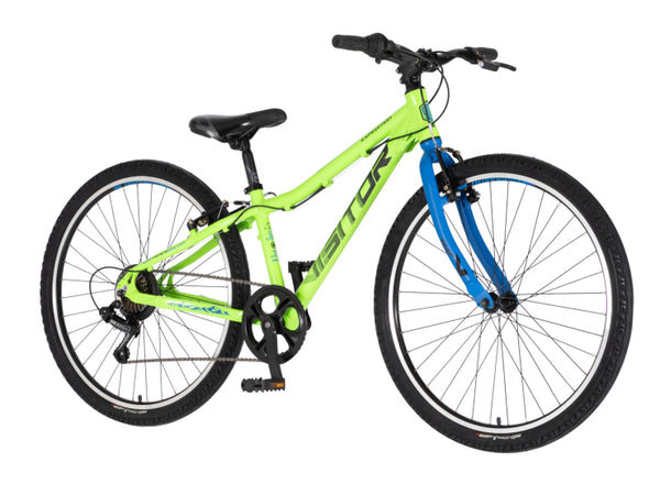 Bicikl mtb visitor proxy start 2.0 26" tvrda alu 13" v-brake  7 brzina 132-155cm (xs) neon zeleni