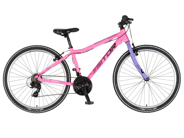 Bicikl mtb visitor proxy start 2.1 26" tvrda alu 15" v-brake  21 brzina 142-165cm (s) roze