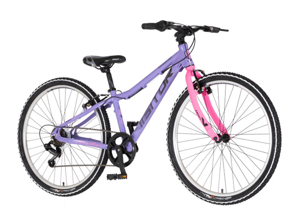 Bicikl mtb visitor proxy start 2.0 26" tvrda alu 13" v-brake 7 brzina 132-155cm (xs) ljubičasti