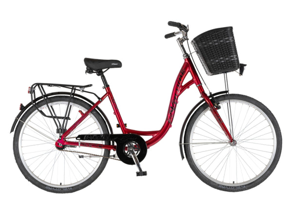 Bicikl fashion venssini grace 26" alu 18" v-brake  kontra 155-178cm (s/m) crveni