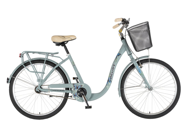 Bicikl fashion visitor butterfly 26" alu 17" v-brake kontra quanda 155-178cm (s/m) tirkiz
