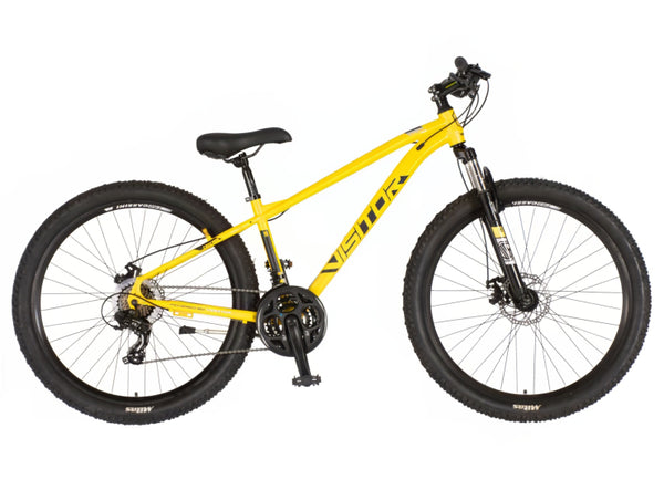 Bicikl mtb visitor cascade 27.5" amortizer 15" prednji i zadnji disk 21 brzina 158-175cm (m) žuti