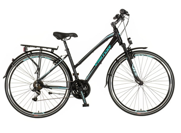 Bicikl tour visitor terra lady 28" amortizer alu 18" v-brake 18 brzina 155-178cm (s/m) crno tirkiz