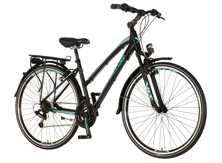 Bicikl tour visitor terra lady 28" amortizer alu 18" v-brake 18 brzina 155-178cm (s/m) crno tirkiz
