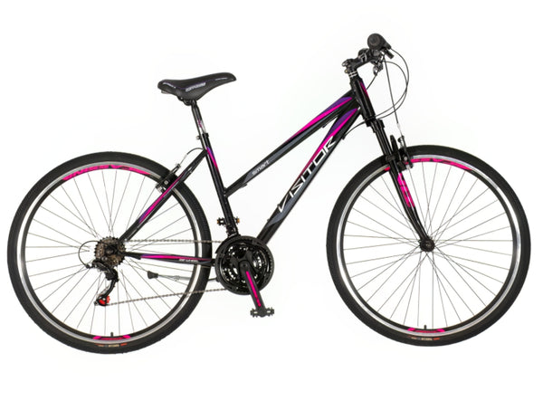 Bicikl tour visitor tour 28" amortizer 19" v-brake 18 brzina 167-192cm (l/xl) crno ljubičasti