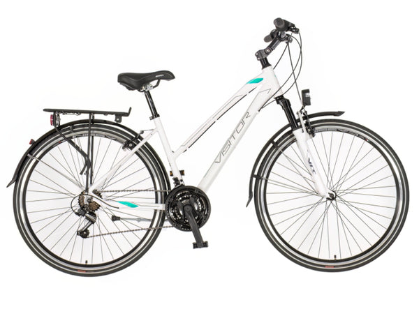 Bicikl tour visitor terra lady 28" amortizer alu 18" v-brake  18 brzina 155-178cm (s/m) belo tirkiz