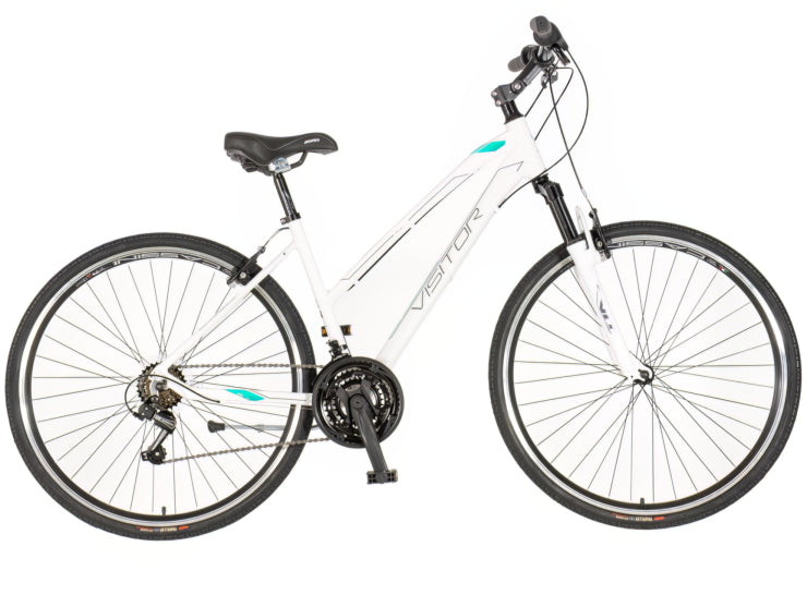 Bicikl tour visitor terra lady 28" amortizer alu 18" v-brake 18 brzina 155-178cm (s/m) belo tirkiz