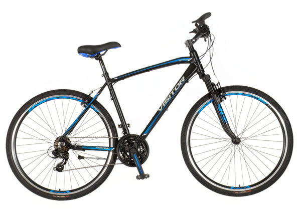 Bicikl tour visitor terra man 28" amortizer alu 21" v-brake 21 brzina 167-192cm (l/xl) crno plavi