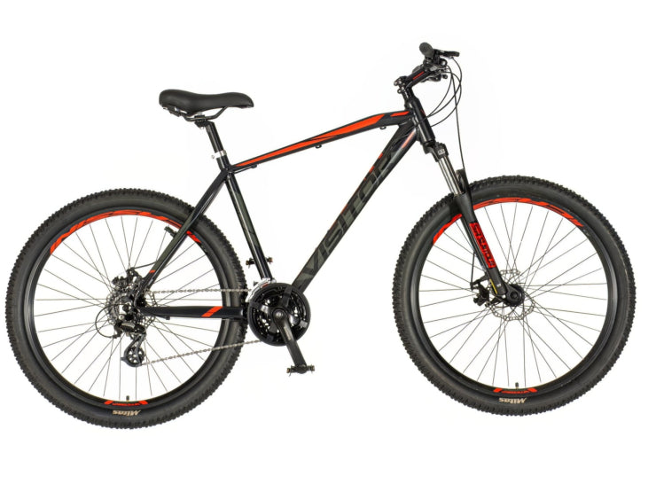 Bicikl mtb visitor energy 27.5" amortizer alu 20" prednji i zadnji disk 24 brzina 170-185cm (l) crno