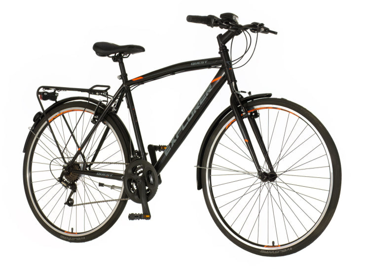 Bicikl tour explorer quest 28" 21" v-brake 21 brzina 167-192cm (l/xl) crno narandžasti