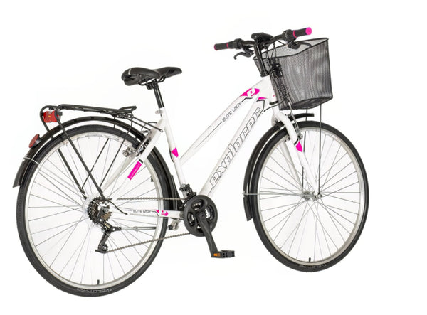 Bicikl city explorer lady 28" 18" v-brake  18 brzina 155-178cm (s/m) belo roze