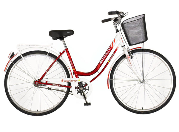 Bicikl city scout lowland 28" 18" v-brake  kontra favorit 155-178cm (s/m) crveno beli