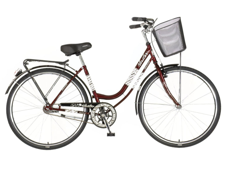 Bicikl city visitor lowland 28" 18" v-brake  kontra favorit 155-178cm (s/m) crveni