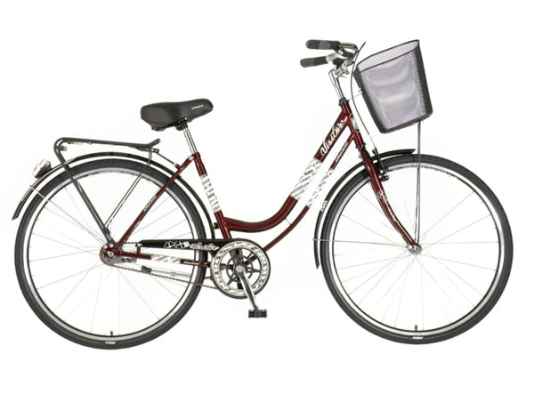 Bicikl city visitor lowland 28" 18" v-brake  kontra favorit 155-178cm (s/m) crveni