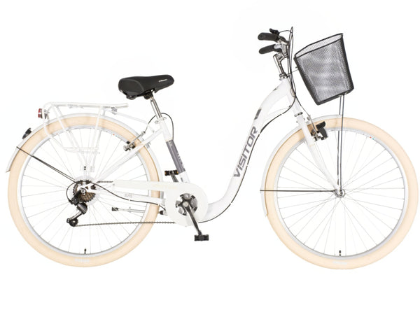 Bicikl fashion visitor elite 28" 20" v-brake  6 brzina 167-192cm (l/xl) beli
