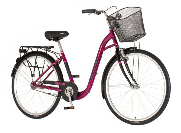 Bicikl fashion visitor elite 28" 20" v-brake kontra favorit 167-192cm (l/xl) ljubičasti