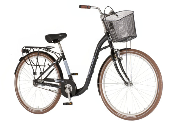 Bicikl fashion visitor elite 28" 20" v-brake kontra favorit 167-192cm (l/xl) crno sivi