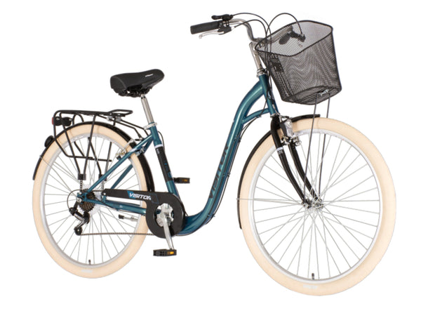 Bicikl fashion visitor elite 28" 20" v-brake  6 brzina 167-192cm (l/xl) plavi