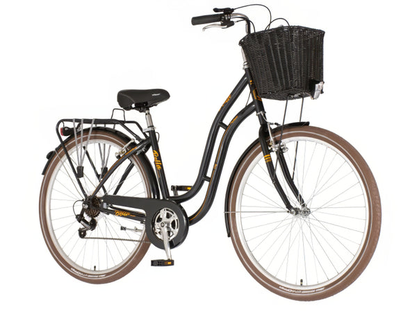 Bicikl fashion visitor bella 28" 18" v-brake  6 brzina 155-178cm (s/m) crni