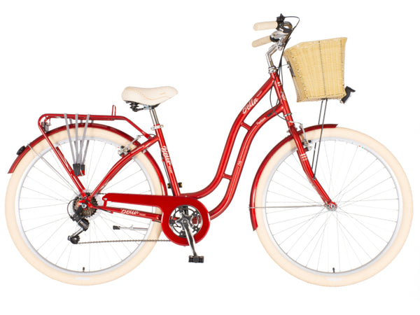 Bicikl fashion visitor bella 28" 18" v-brake 6 brzina 155-178cm(s/m) crveni