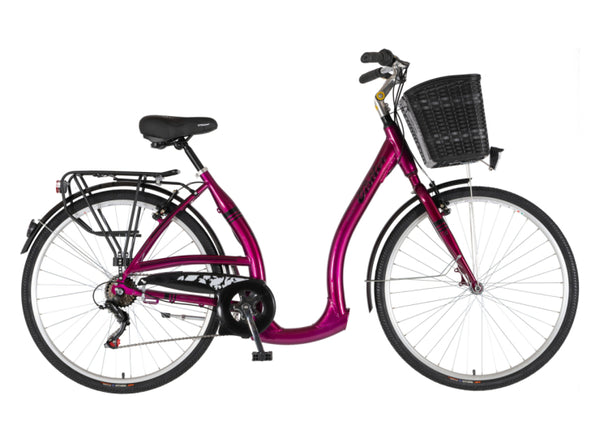Bicikl city visitor vintage 28" alu 19" v-brake  6 brzina 167-192cm (l/xl) ljubičasti  perla uv sjaj