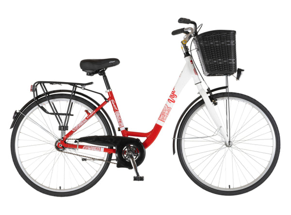 Bicikl fashion visitor bloom 28" alu 17" v-brake kontra quanda 155-178cm (s/m) crveno beli perla