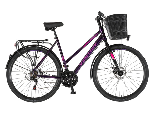 Bicikl city visitor crx city 28" alu 21" disk dupli 18 brzina 167-192cm (l/xl) ljubičasti