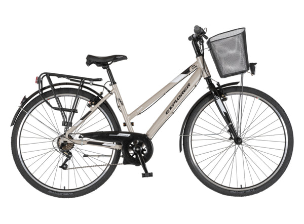 Bicikl tour explorer axys lady 28" alu 17" v-brake  6 brzina 155-178cm (s/m) sivi
