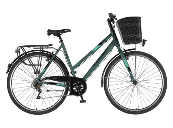 Bicikl tour explorer axys lady 28" alu 21" v-brake  6 brzina 167-192cm (l/xl) zeleni