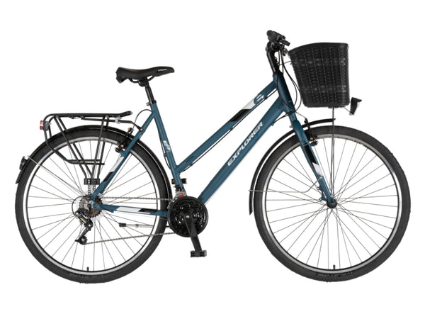 Bicikl tour explorer axys lady pro 28" alu 21" v-brake  18 brzina 167-192cm (l/xl) plavi