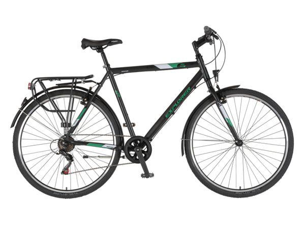 Bicikl tour explorer axys 28" alu 23" v-brake 6 brzina 175-193cm (xl) crno zeleni mat