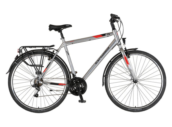 Bicikl tour explorer axys pro 28" alu 23" v-brake  18 brzina 175-193cm (xl) srebrni