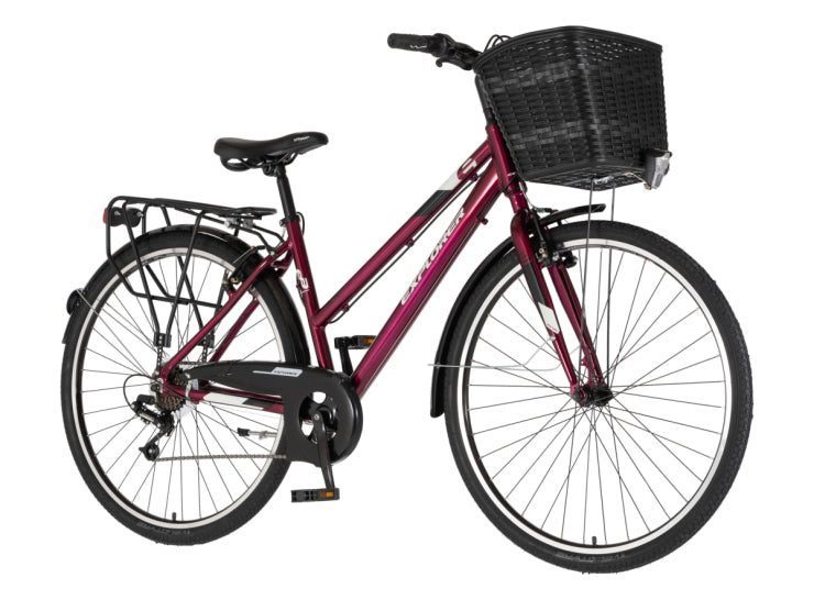 Bicikl tour explorer axys lady 28" alu 18" v-brake  6 brzina 155-178cm (s/m) bordo perla uv sjaj