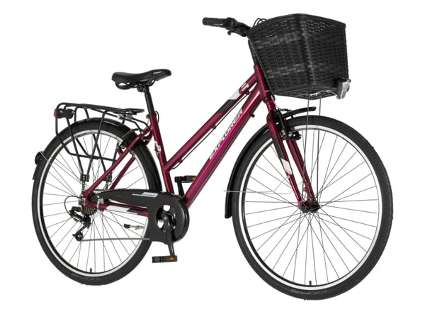 Bicikl tour explorer axys lady 28" alu 18" v-brake  6 brzina 155-178cm (s/m) bordo perla uv sjaj