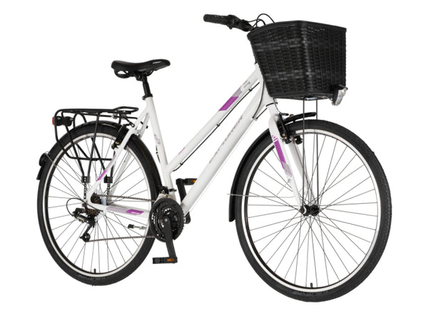 Bicikl tour explorer axys lady pro 28" alu 21" v-brake  18 brzina 167-192cm (l/xl) belo ljubičasti p