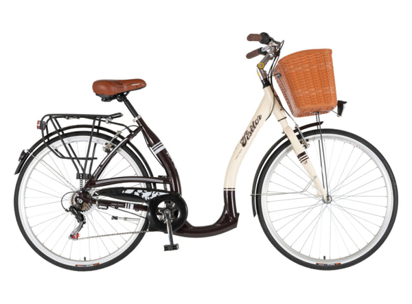 Bicikl city visitor vintage 28" alu 19" v-brake  6 brzina 167-192cm (l/xl) bež braon perla mat uv