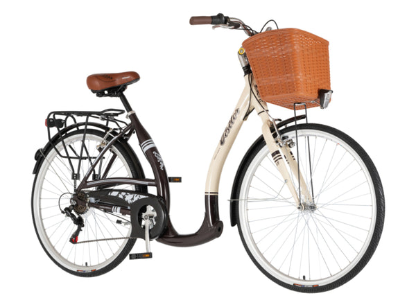 Bicikl city visitor vintage 28" alu 19" v-brake  6 brzina 167-192cm (l/xl) bež braon perla mat uv